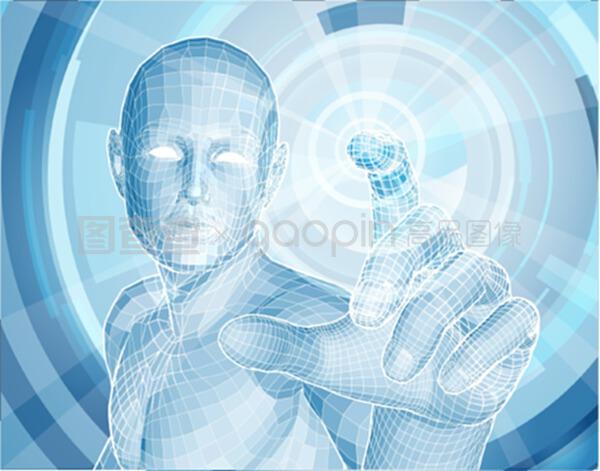 未来科技3d应用概念